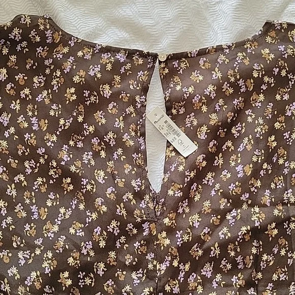 Madewell Wide V-neck Midi Floral Dress Size 10